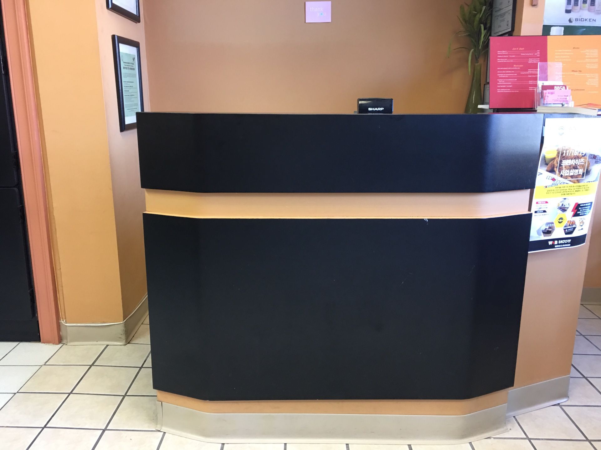 Reception desk with chair (Store closing sale)