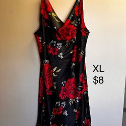 Black Dress With Red Roses