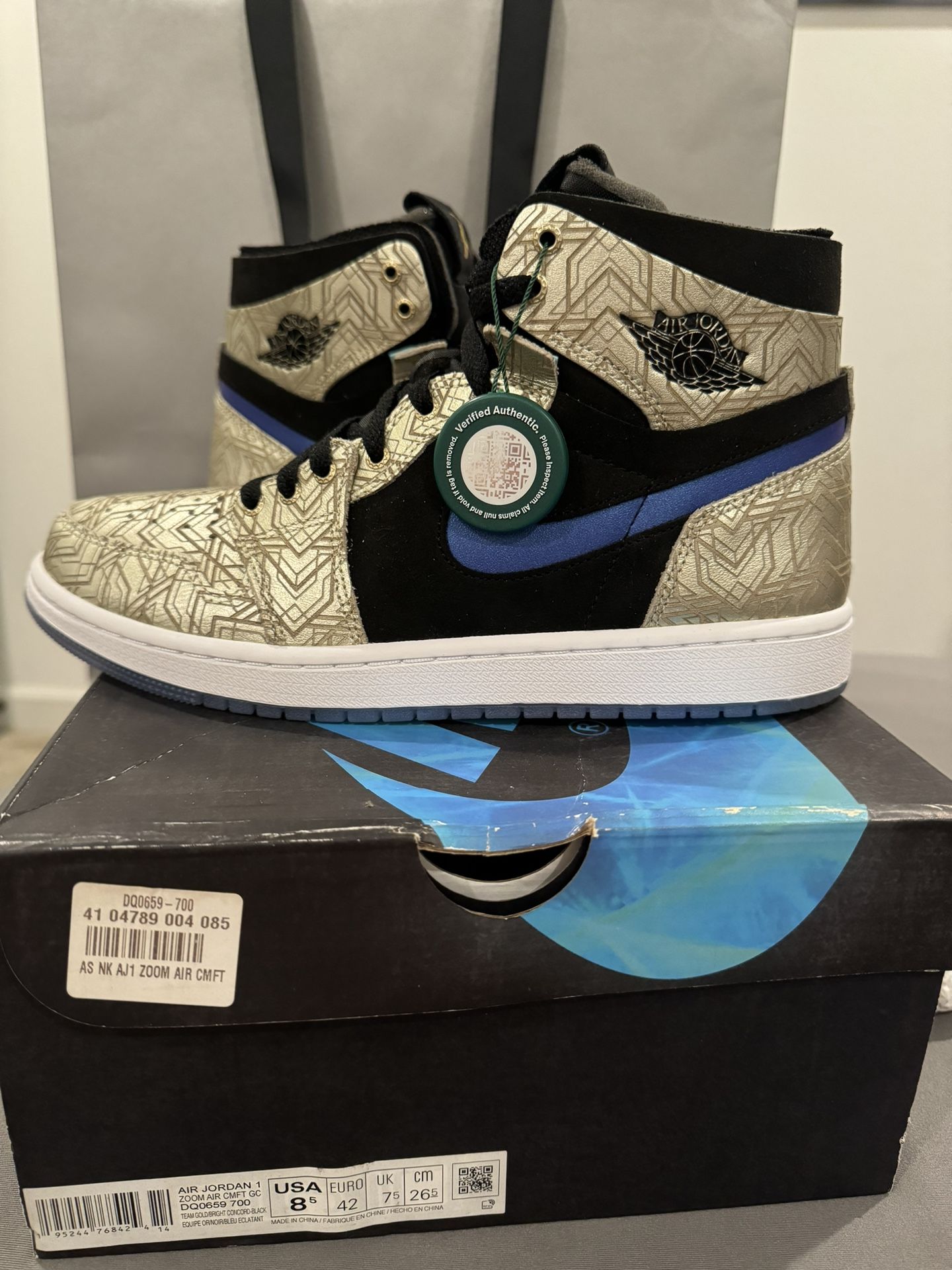 Air Jordan 1 Zoom Comfort Gold Laser