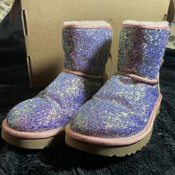 Ugg Women’s Pink/Purple Sequined Boots 9