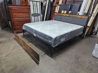 King bed and mattress