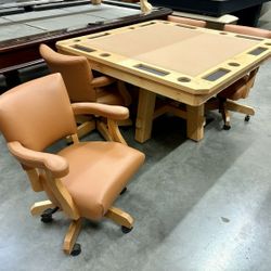 Darafeev El Dorado Square Poker Table And Four Chairs