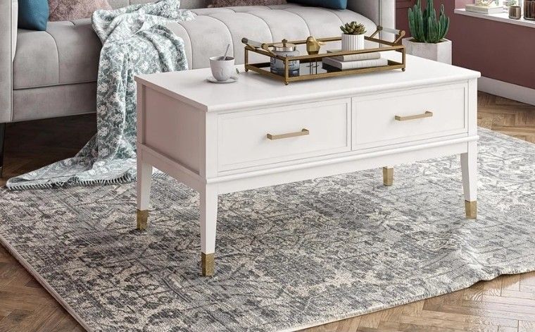 New Lift Coffee Table White And Some Gold 