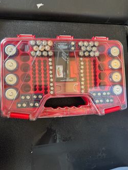 Battery Organizer Case with Tester