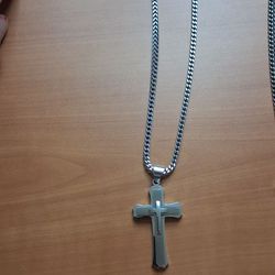 Sterling silver cross necklace