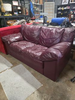 Comfy burgundy colored loveseat, just $35
