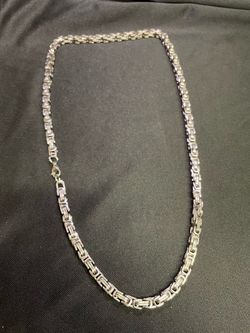 925 Silver Plated Byzantine Link Chain