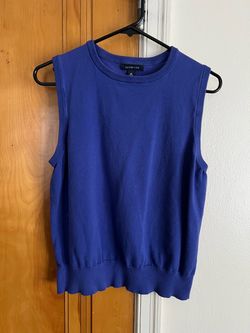 Lands’ End Blue Crew Neck Vest Sweater