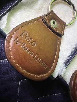 Vintage Polo Ralph Lauren Leather Keychain Lot (3) w/ Original Boxes