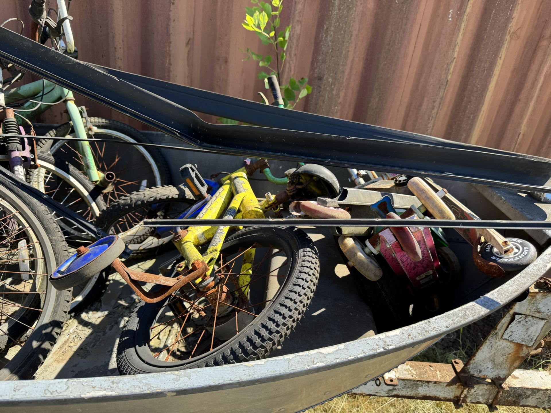 Abandoned Bicycles And Bikes And Scooters 