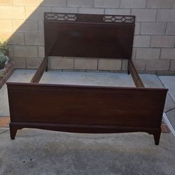 Vintage Solid Wood Bed Frame Only Pre-owned Good Condition, Please Read The Description.