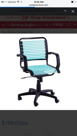 Turquoise Bungee Office Chair