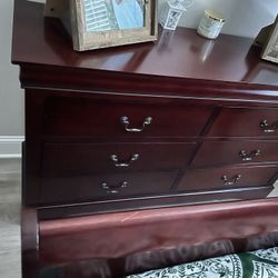 Full/Queen set - Bed, Dresser, Nightstand, Mattress