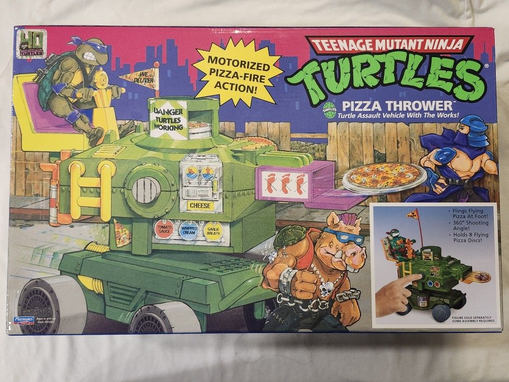 40 YEARS OF TEENAGE MUTANT NINJA TURTLES 🐢.. PIZZA THROWER 🍕 TURTLE ASSAULT VEHICLE MOTORIZED PIZZA FIRE ACTION. 