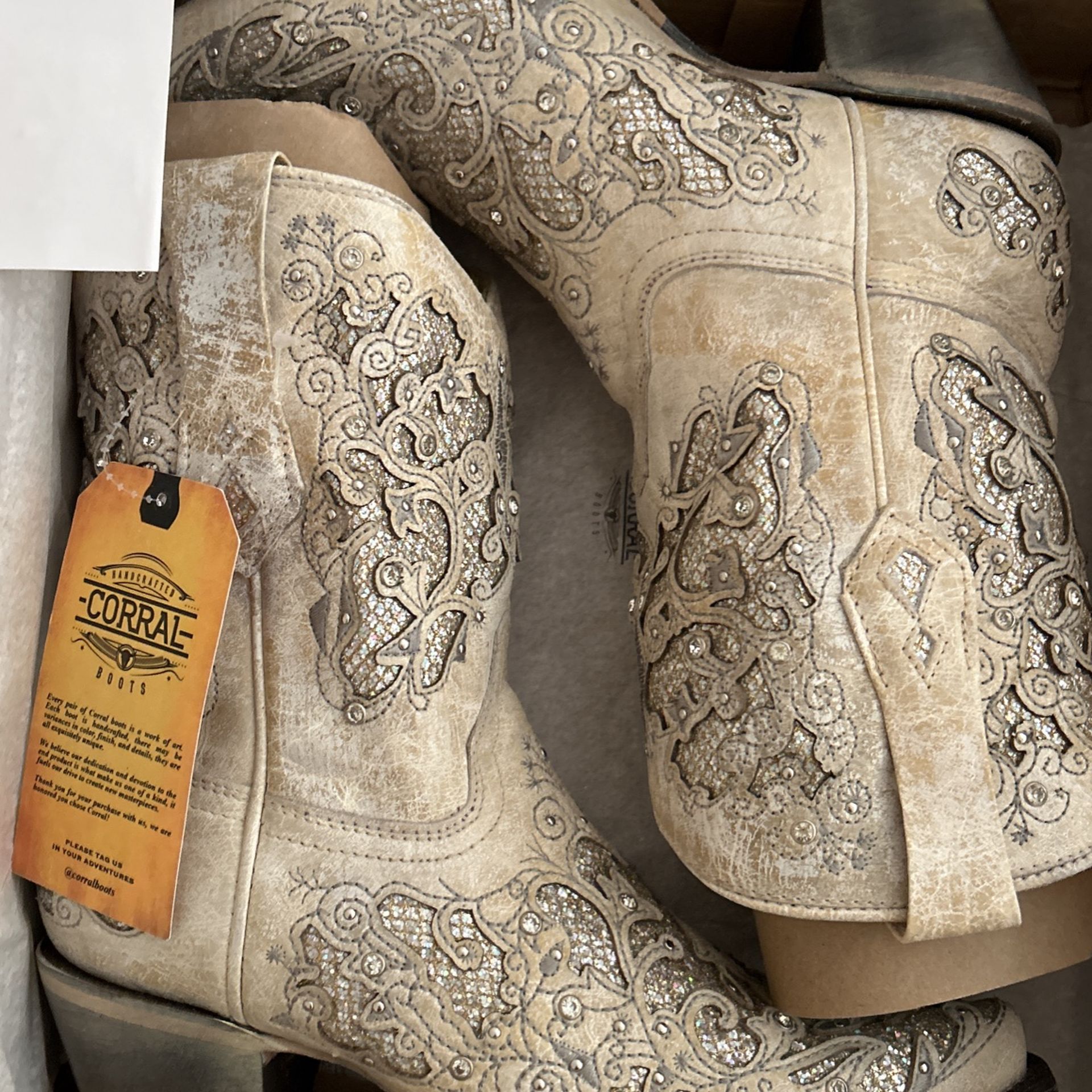 Corral Glitter Inlay Cowboy Boots For Women