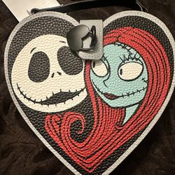 Nightmare Before Christmas Jack And Sally Forever Heart Crossbody Bag