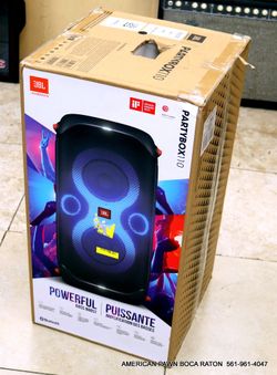 JBL PartyBox 110 - Portable Party Speaker with Built-in Lights, Powerful Sound and deep bass, Black 