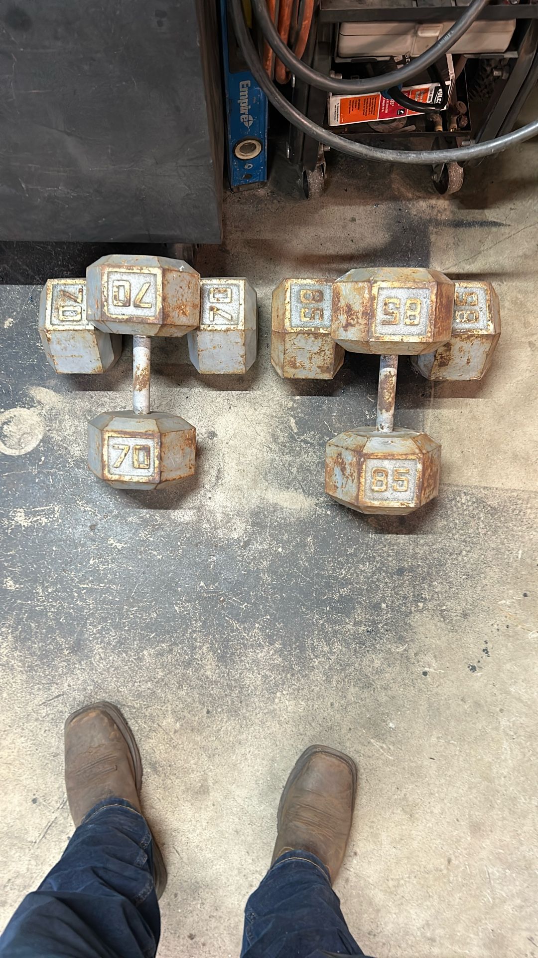 70lbs And 85lbs Dumbbells