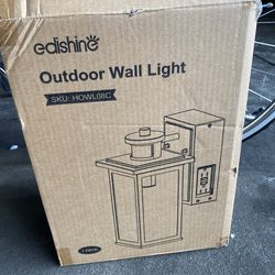 EDISHINE Outdoor Wall Light with GFCI Outlet