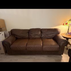 Two Leather Couches 