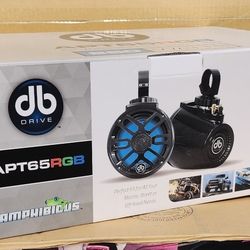 DB Drive LED Speaker Pods 6 1/2" Water Resistant Tower Loudspeaker APT65RGB 🚨 Payment Options Available 🚨 No Credit Needed 🚨 