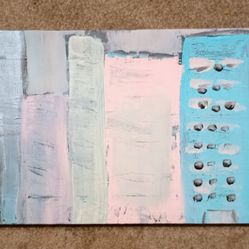 Abstract Painting 34" x 9.5" Home Decor Original Artwork *50.00* Paint Art