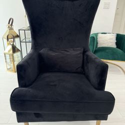 Black Wingback chair