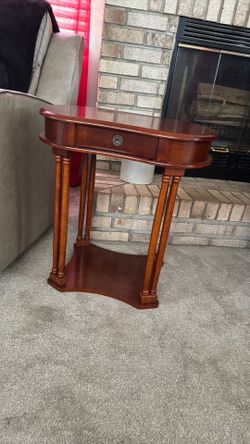 Solid wood table with drawer