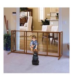 Richell deluxe freestanding pet gate with door