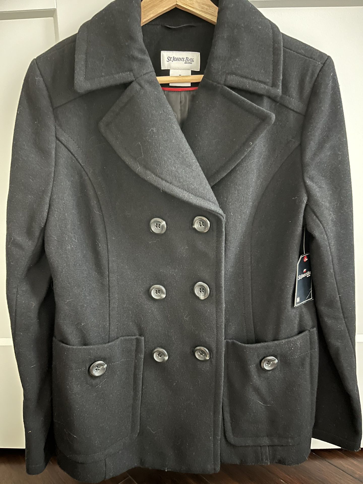 St John’s Bay Women’s Black Peacoat