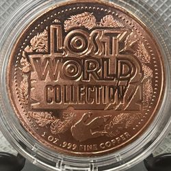 1oz Copper Round “Lost World  Colection”