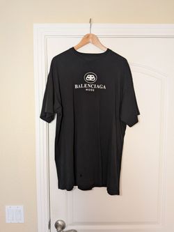 Balenciaga BB Logo Balenciaga Mode Tee - Black | Size L/XL | Balenciaga Double B Lock Balenciaga Mode Tee