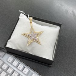 10k Star Diamond Pendant 