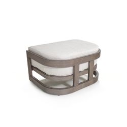 Sereno Patio Aluminum Ottoman With Cushions