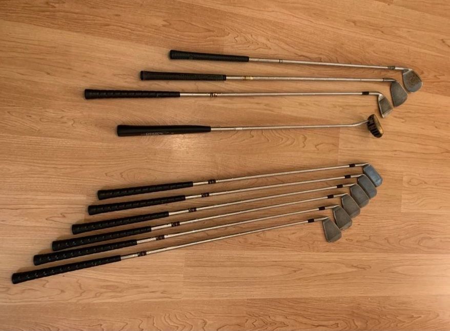 Taylormade midsize burner irons plus random golf clubs