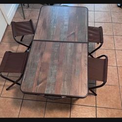 Table Folding 4 Chair 