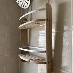 Shower Organizer Over Shower head Bamboo