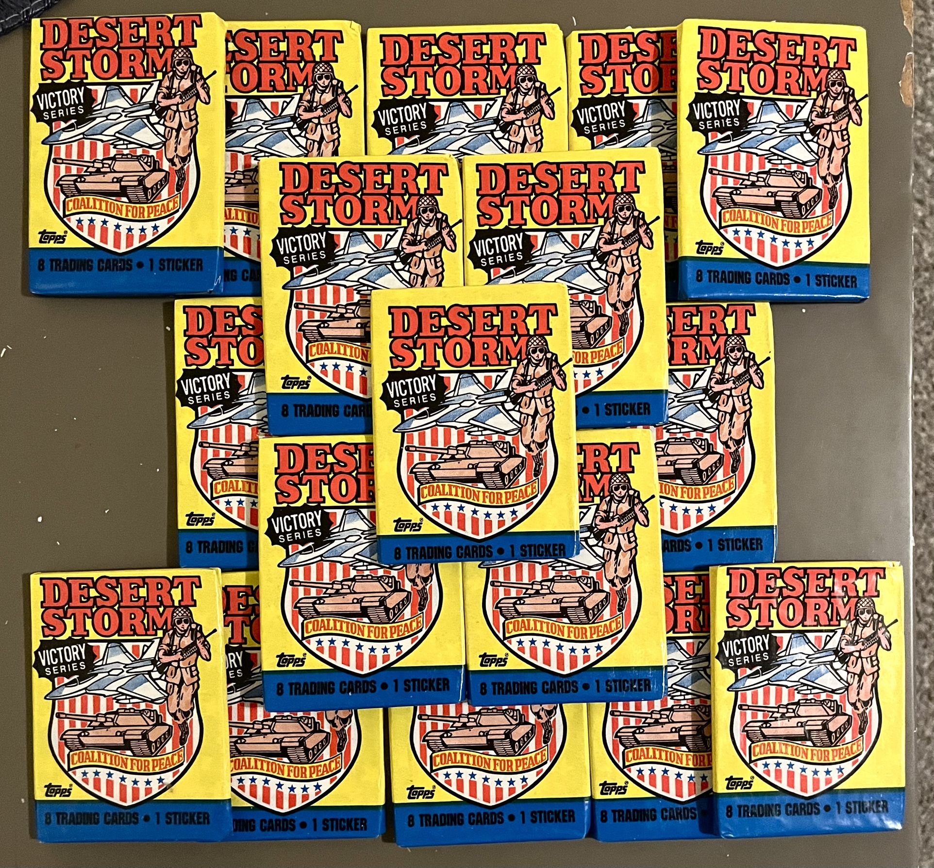Lot of (18) Packs of Desert Storm Trading Cards - Victory Series