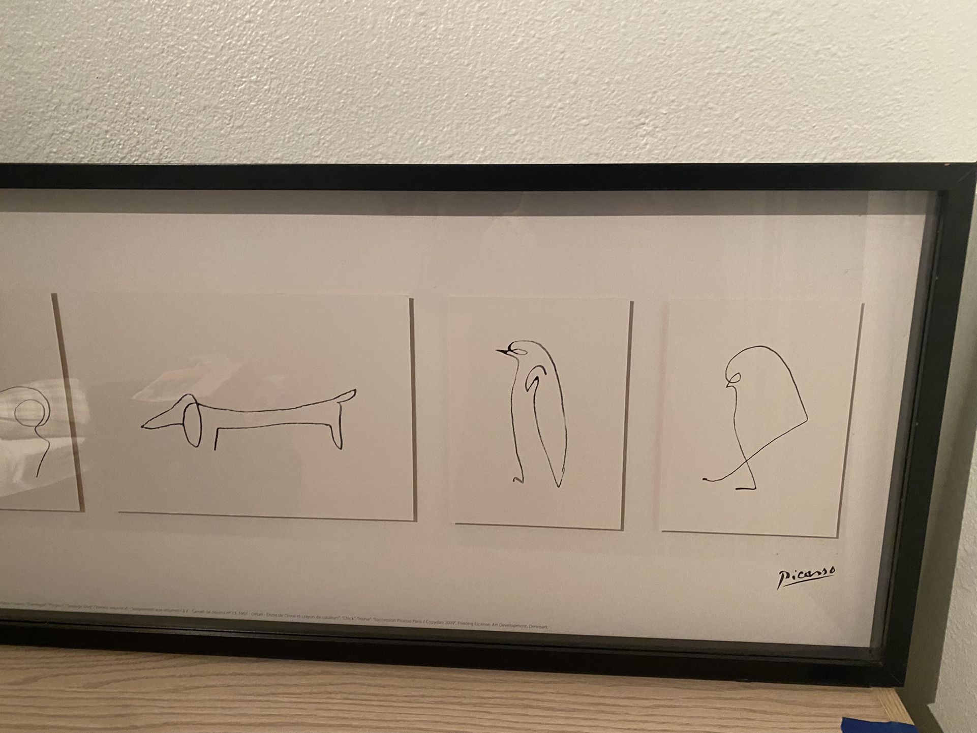 PICASSO IKEA OLUNDA ILLUSTRATION ANIMALS LITHOGRAPH PRINT FRAMED ...