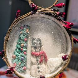 Handmade Winter Scene Christmas Tree Ornament 