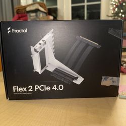 Fractal Flex 2 PCIe 4.0 – Vertical GPU Riser Bracket (White) – Open Box / Like New