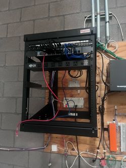 Hoffman Open Frame Network Rack with Patch Panel