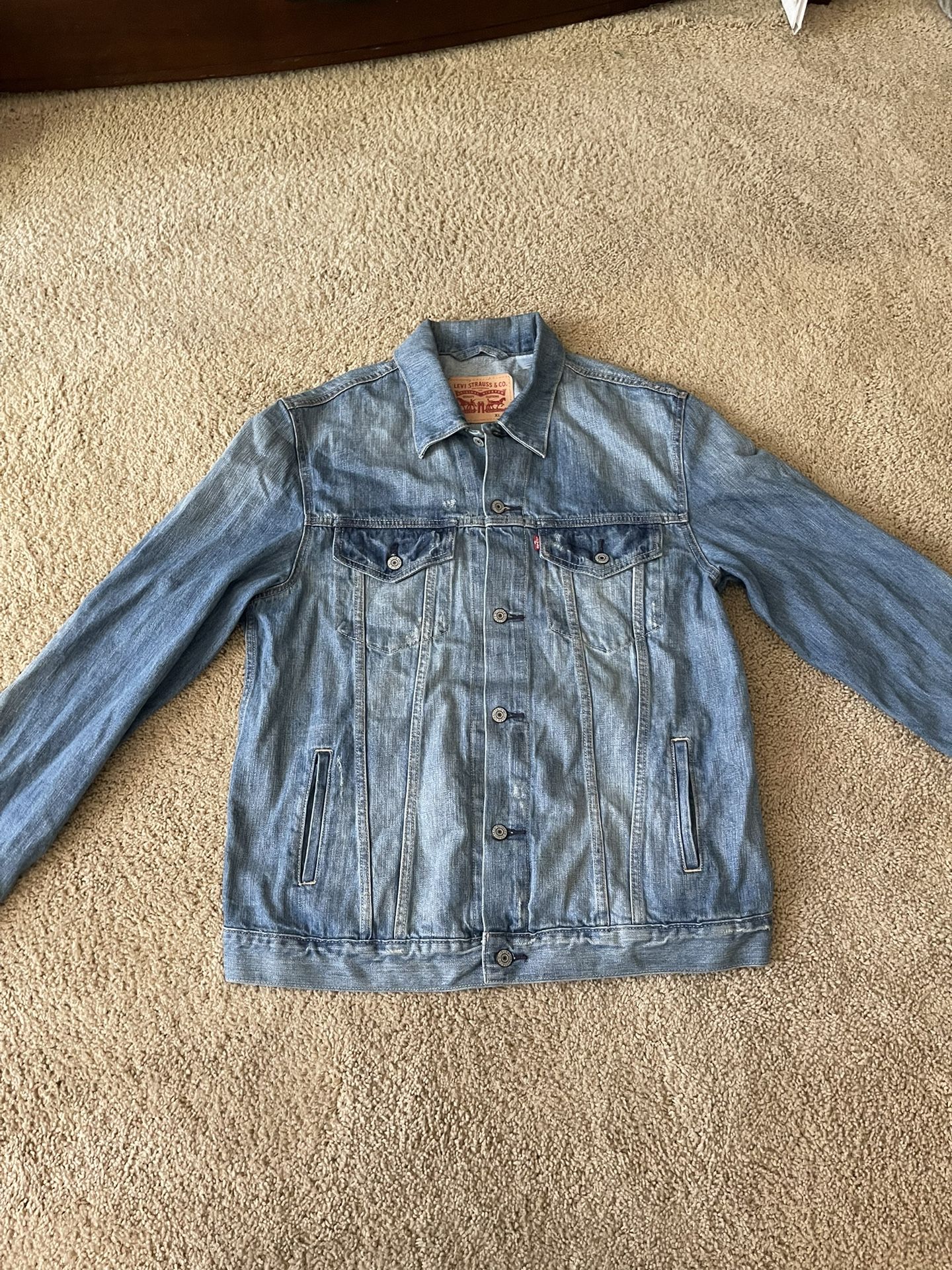 Stone Washed Levi Denim Jean Jacket 