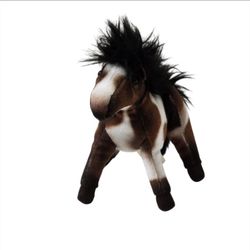 Folkmanis Mini Horse Finger Puppet Brown Black White Pony Pretend 5" Plush Toy