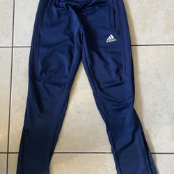 Navy Adidas tracksuit bottoms Size S 