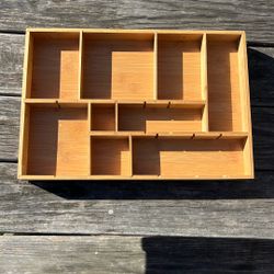Bamboo drawer organizer / adjustable drawer divider