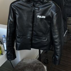 Vetements Leather Jacket Polizei 