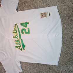Ricky Henderson Oakland Athletics Baseball Jersey #24 1989 Mitchell & Ness Cooperstown Collection 
