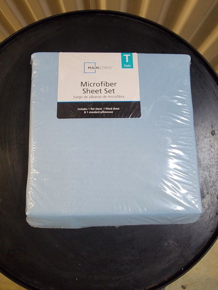 Mainstay Microfiber Sheet Set, Twin, Blue