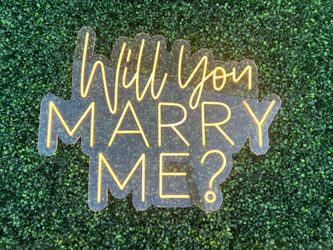 Marry me neon sign proposal